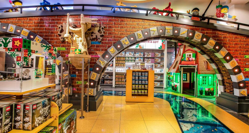 Interior of LEGO flagship store in Amsterdam